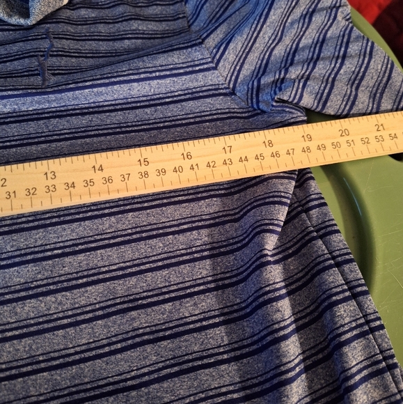 Nike Blue and Gray Striped Polo Shirt - Picture 6 of 7